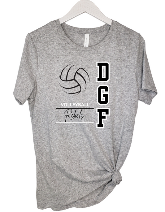 DGF Volleyball Vertical Graphic - Tee, Crew, Hoodie