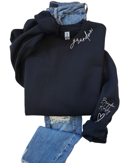 Collar Custom Crew Sweatshirt