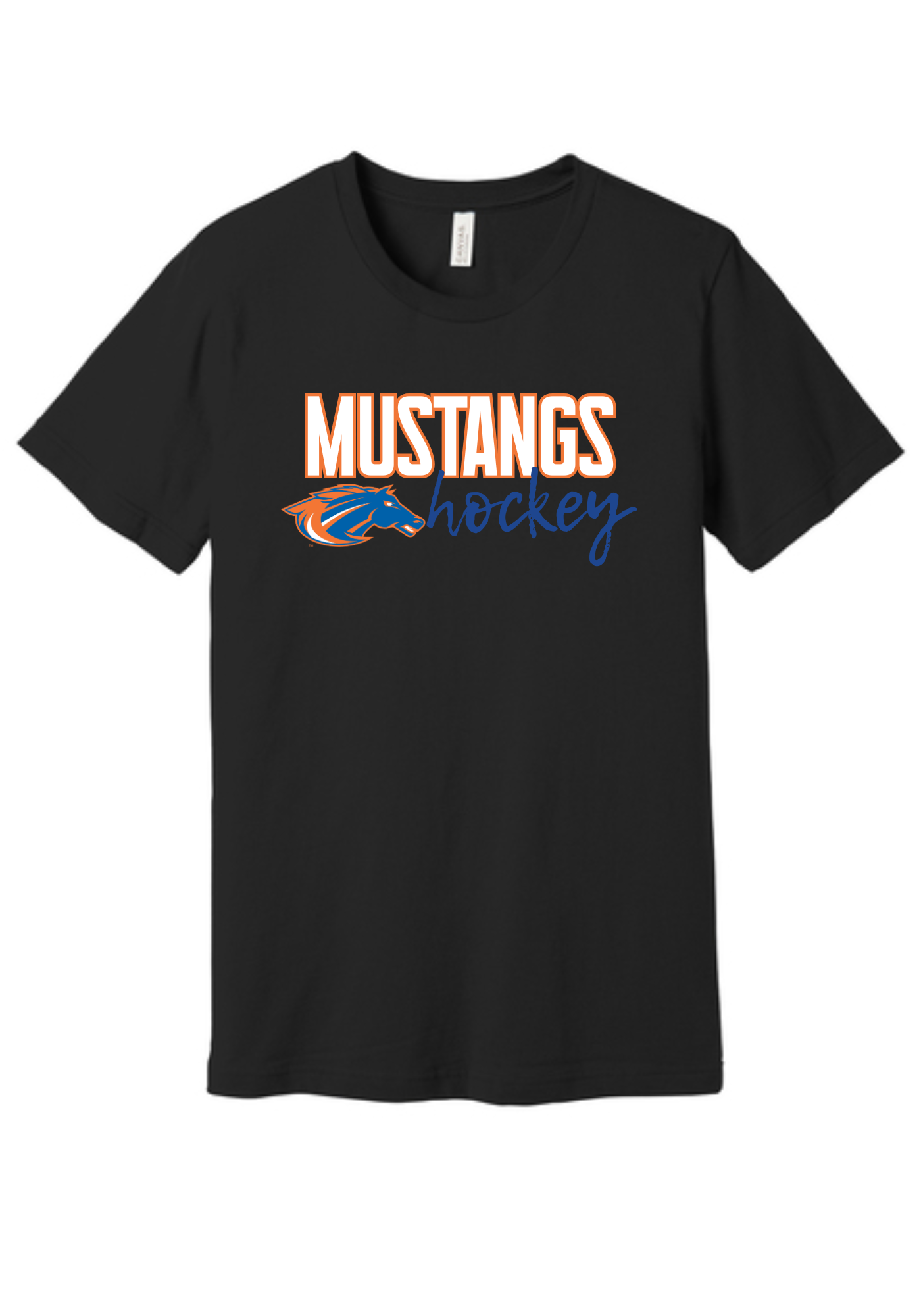 Mustang Hockey Tshirt, Long Sleeve & Crew Sweatshirt