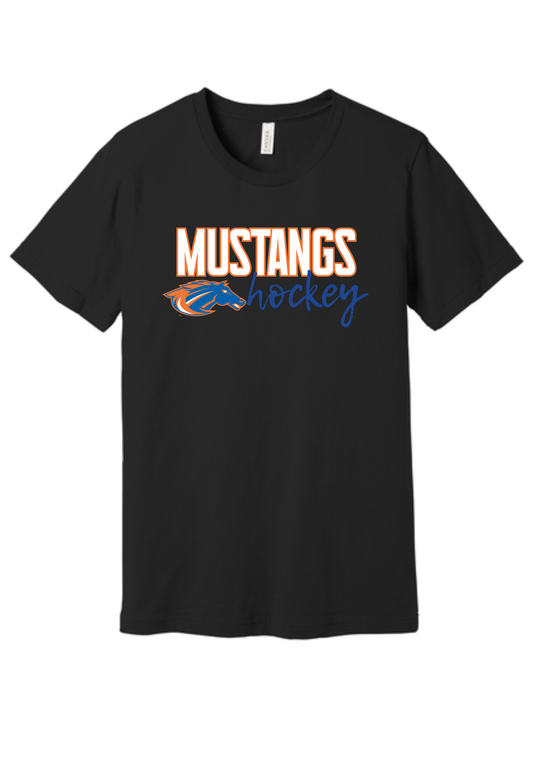Mustang Hockey Tshirt, Long Sleeve & Crew Sweatshirt