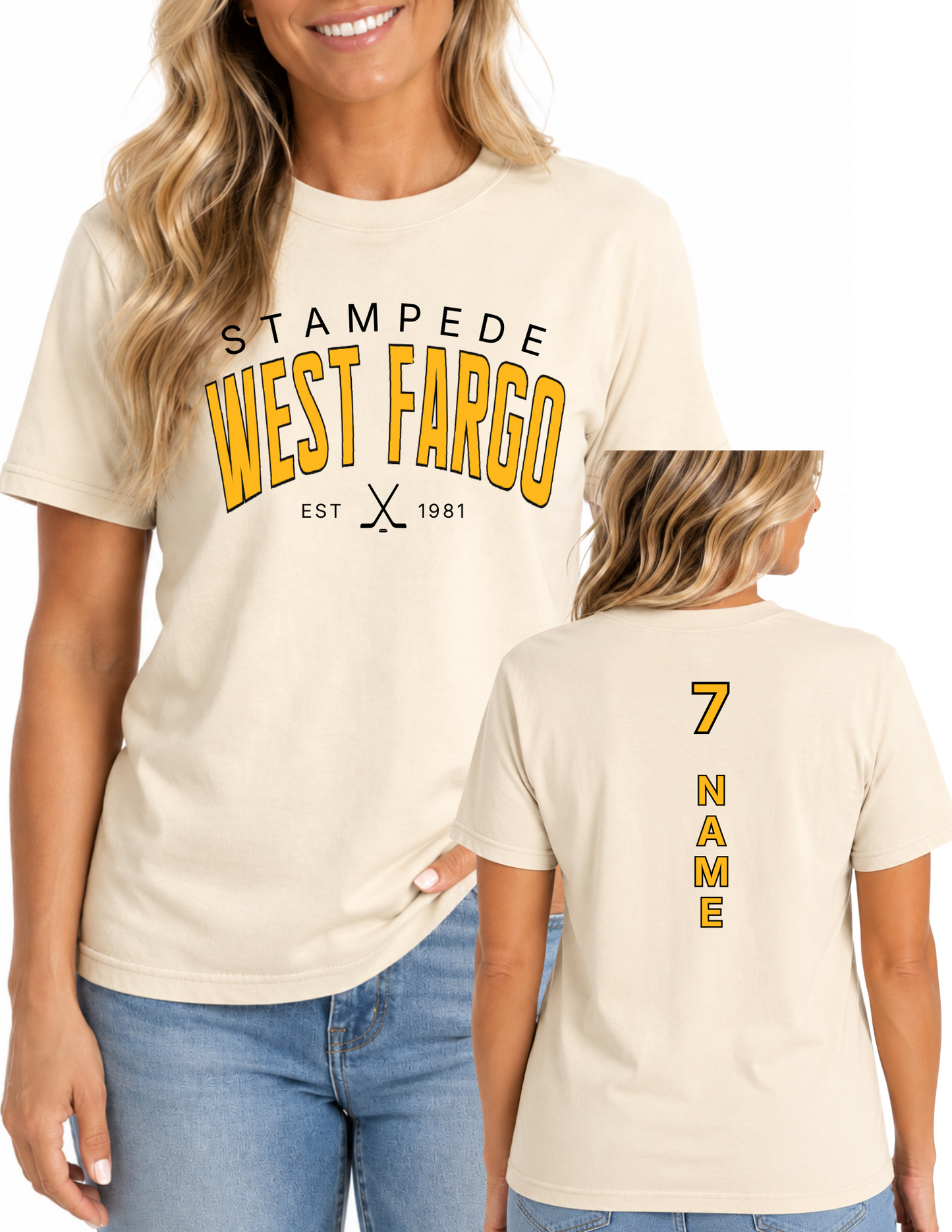 Stampede Cream Tee