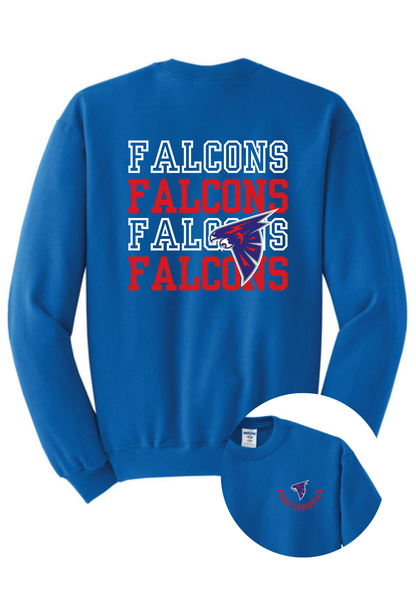PCS Repeating Falcons Tee, Long Sleeve, or Crew PCS16