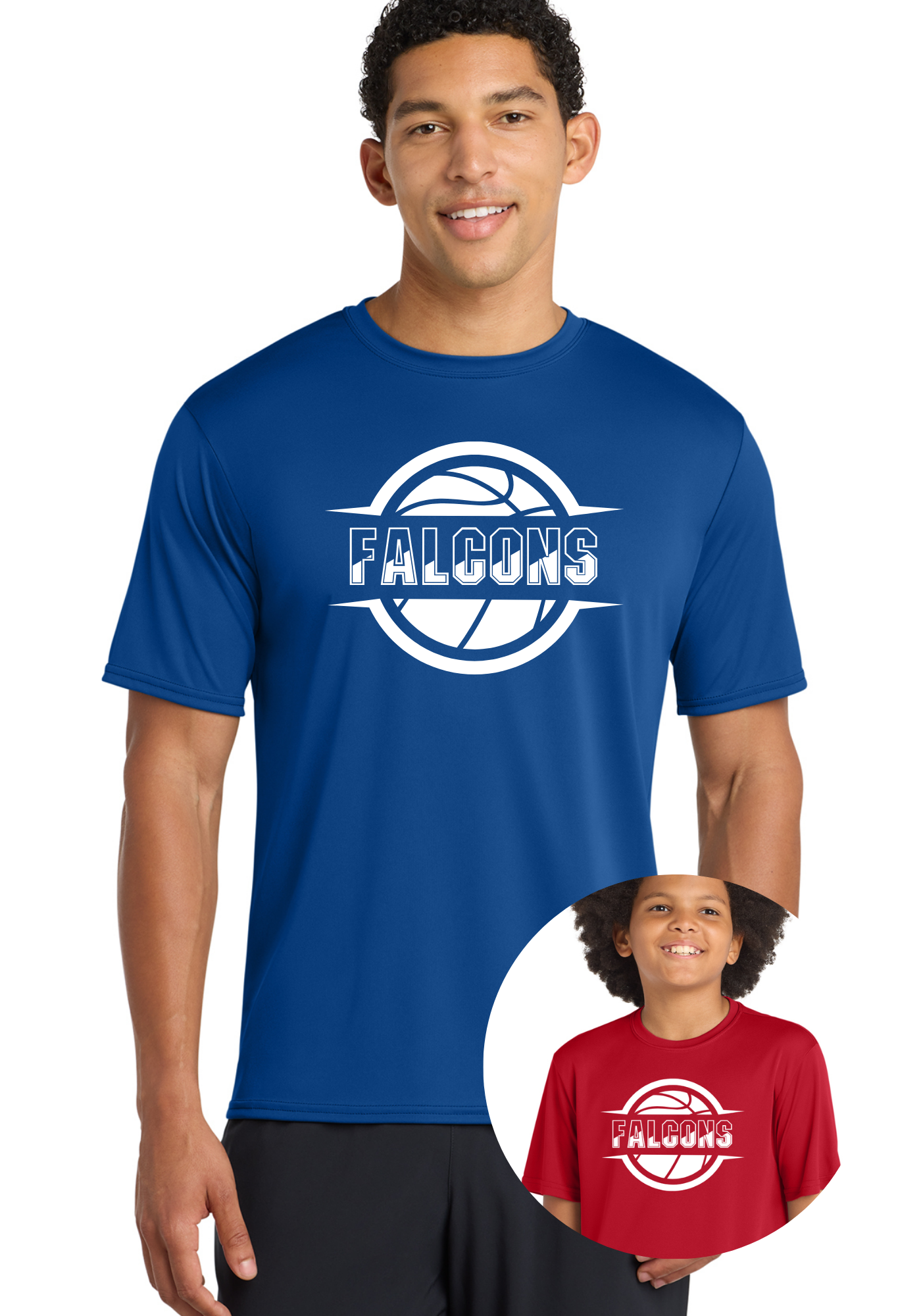 PCS Falcons Basketball Dry Fit Tee, Long Sleeve, or Hoodie PCS53