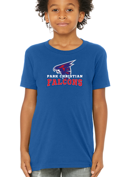 Youth Curved Falcons Tee, Crew, or Hoodie PCS13