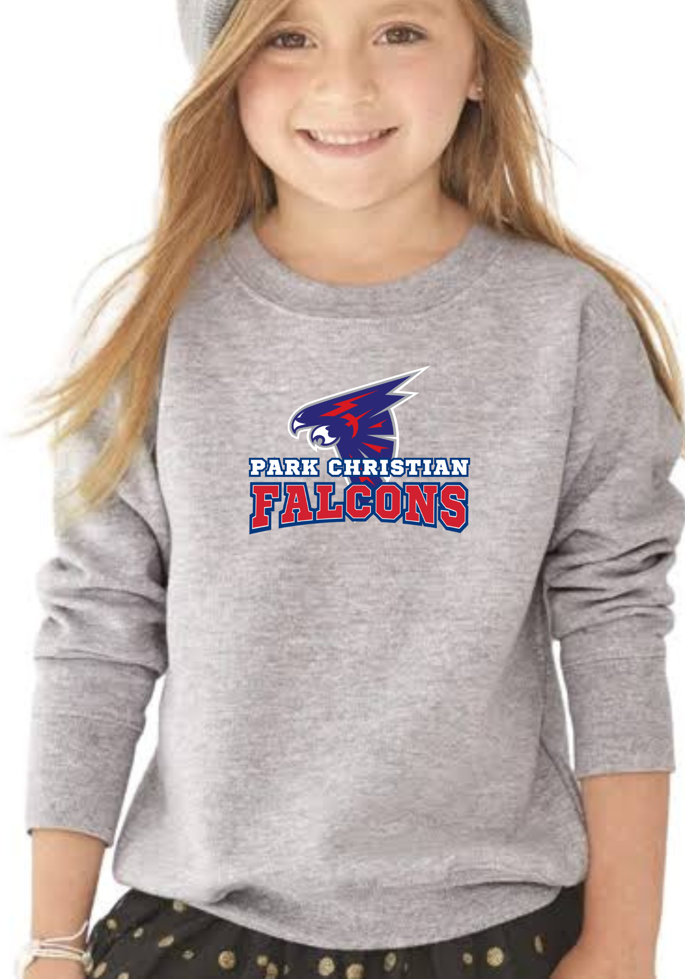 Youth Curved Falcons Tee, Crew, or Hoodie PCS13