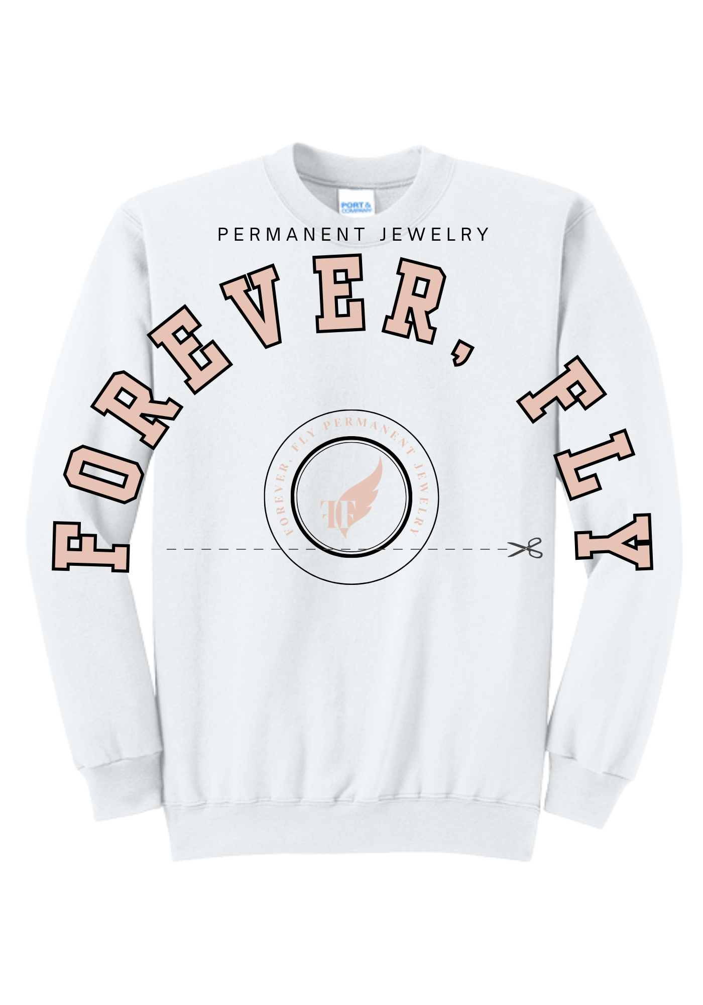 Large Letter Custom Cut Sweatshirt