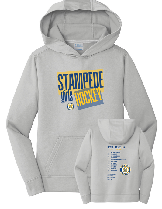 Stampede 12U Girls Hockey Roster Dry Fit Hoodie