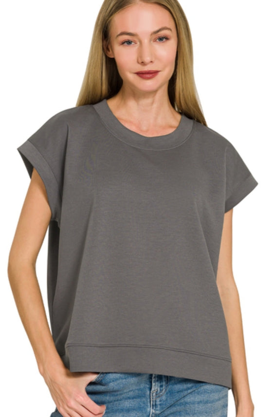 Scuba Short Sleeve Pullover - Charcoal