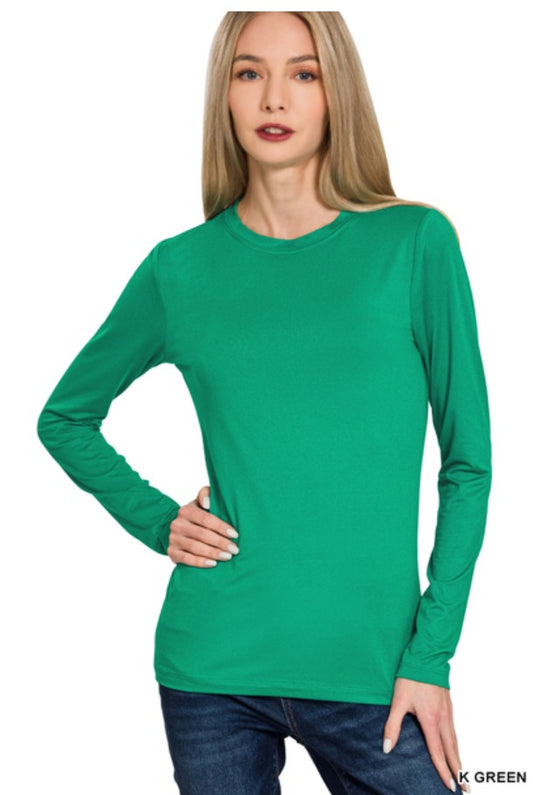 Microfiber Long Sleeve - Kelly Green