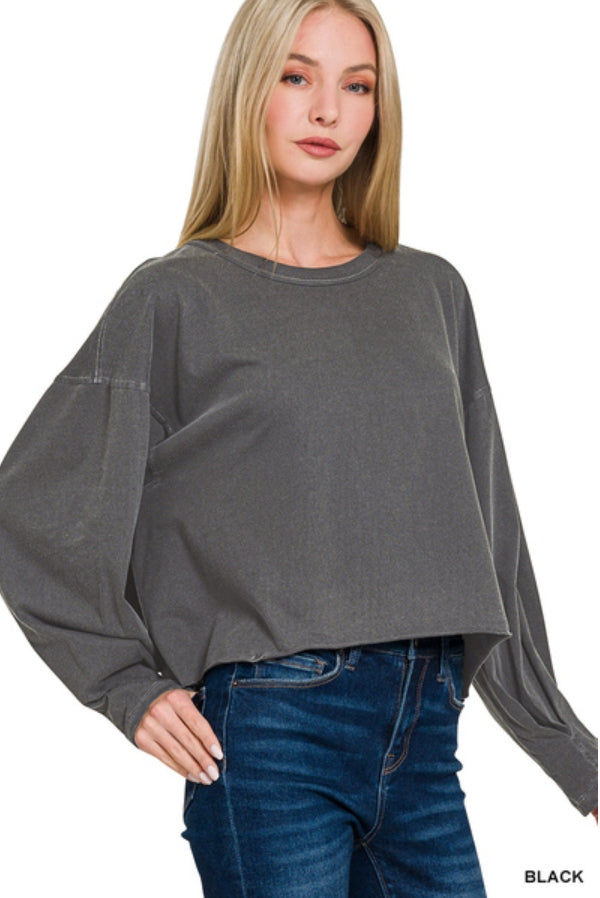 Oversized Cut Tee - Black