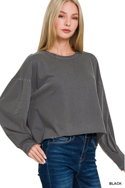 Oversized Cut Tee - Black