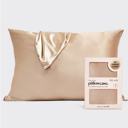 Taupe Satin Pillowcase