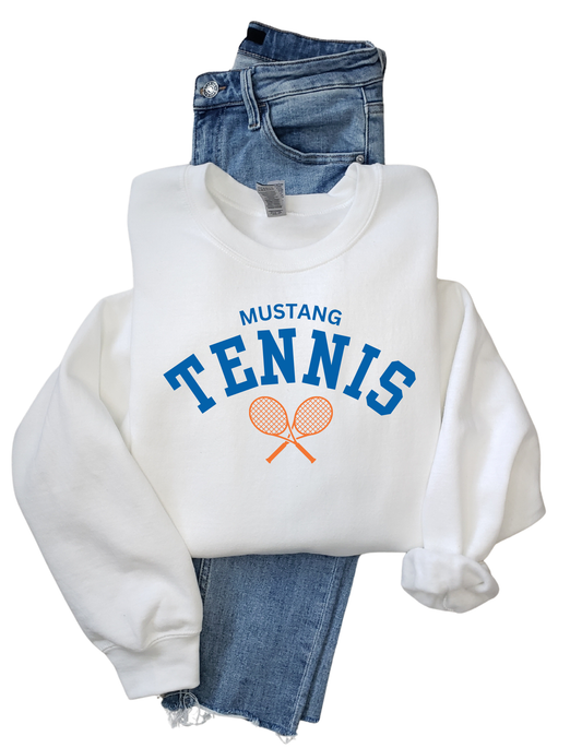 Mustangs Tennis Tee, Crew or Hoodie