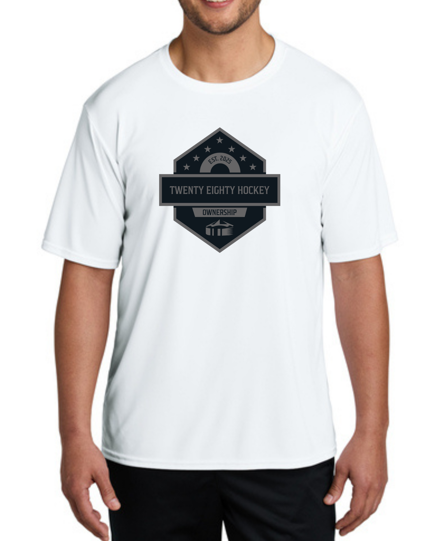 Twenty Eighty Short  Gray Logo Sleeve Tee