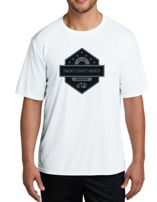 Twenty Eighty Short  Gray Logo Sleeve Tee