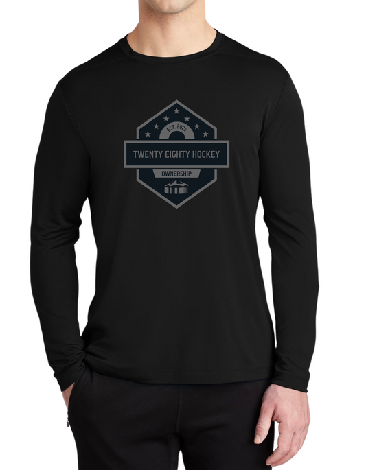 Twenty Eighty Gray Logo Long Sleeve Dry Fit