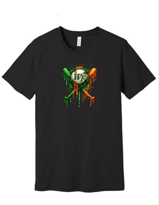 WF Drippy Bat & Ball Cotton Fit Tee, Long Sleeve or Hoodie
