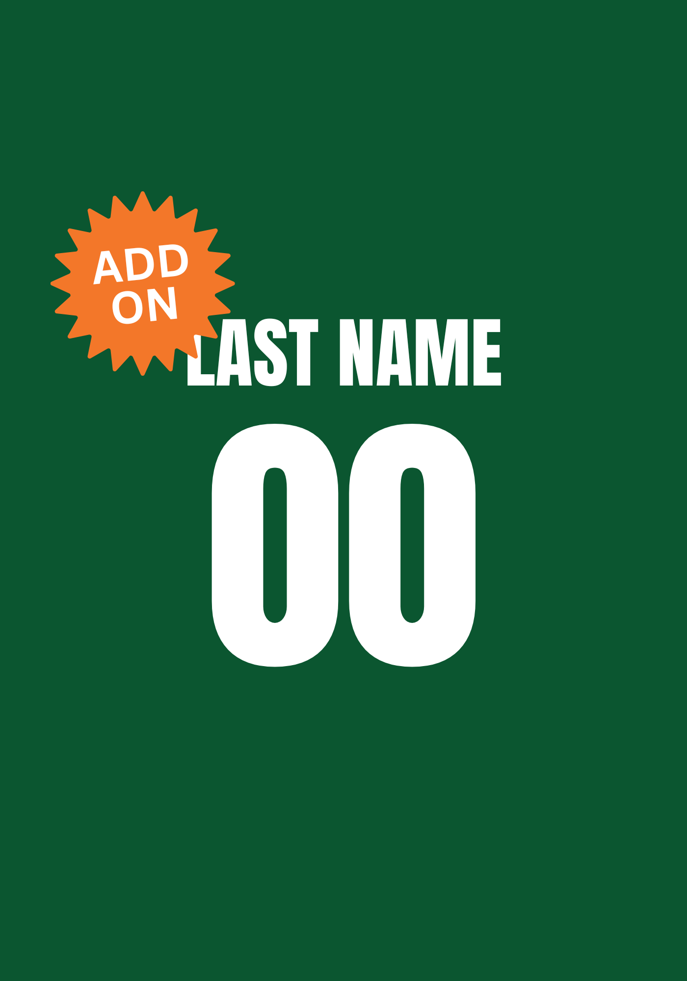 Add Name/Number on Back