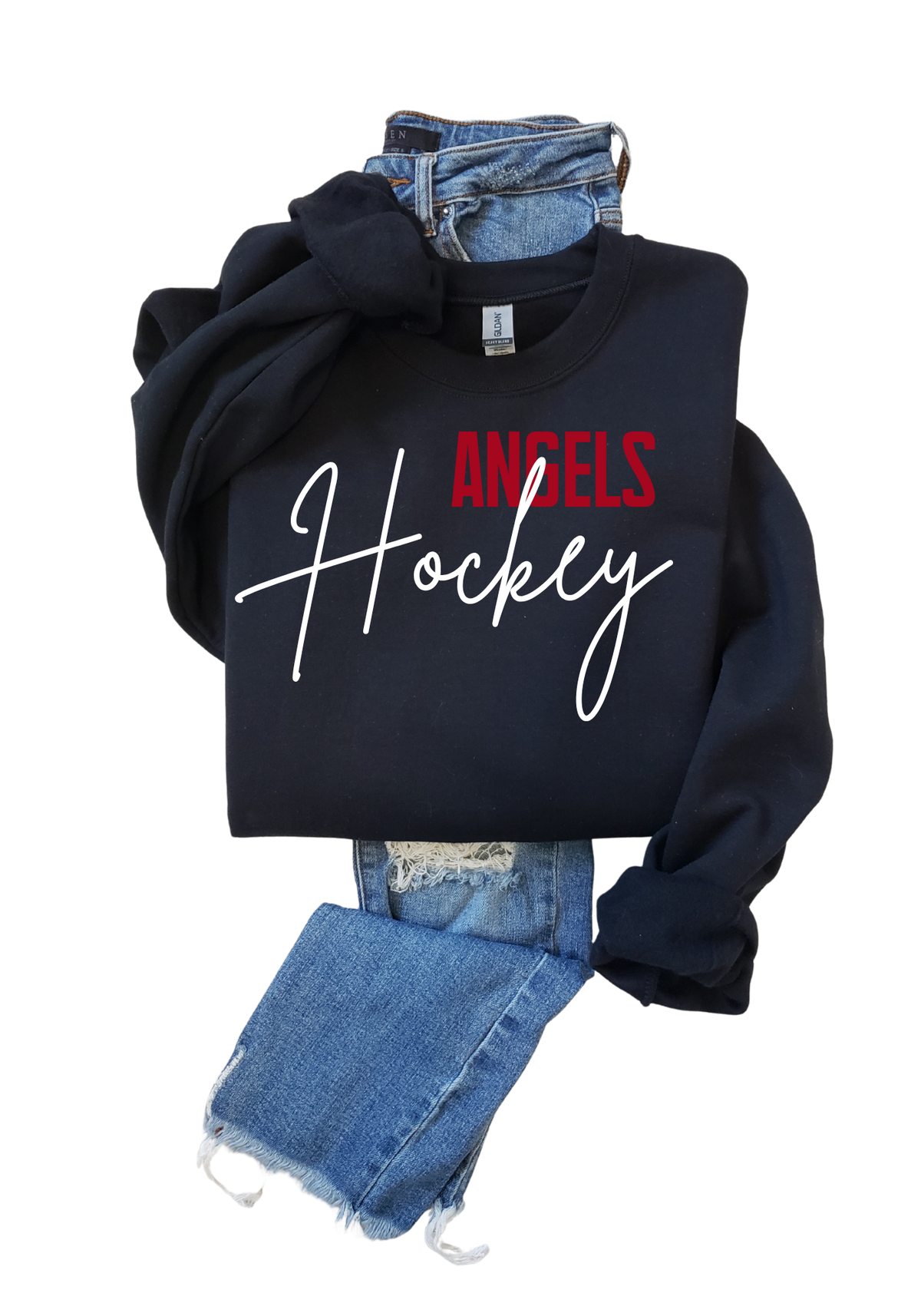 Angels Hockey Adult Tee, Long Sleeve or Hoodie