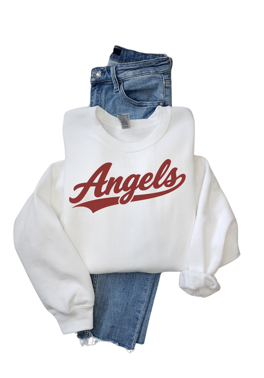 Angels Script Adult Tee, Long Sleeve or Hoodie