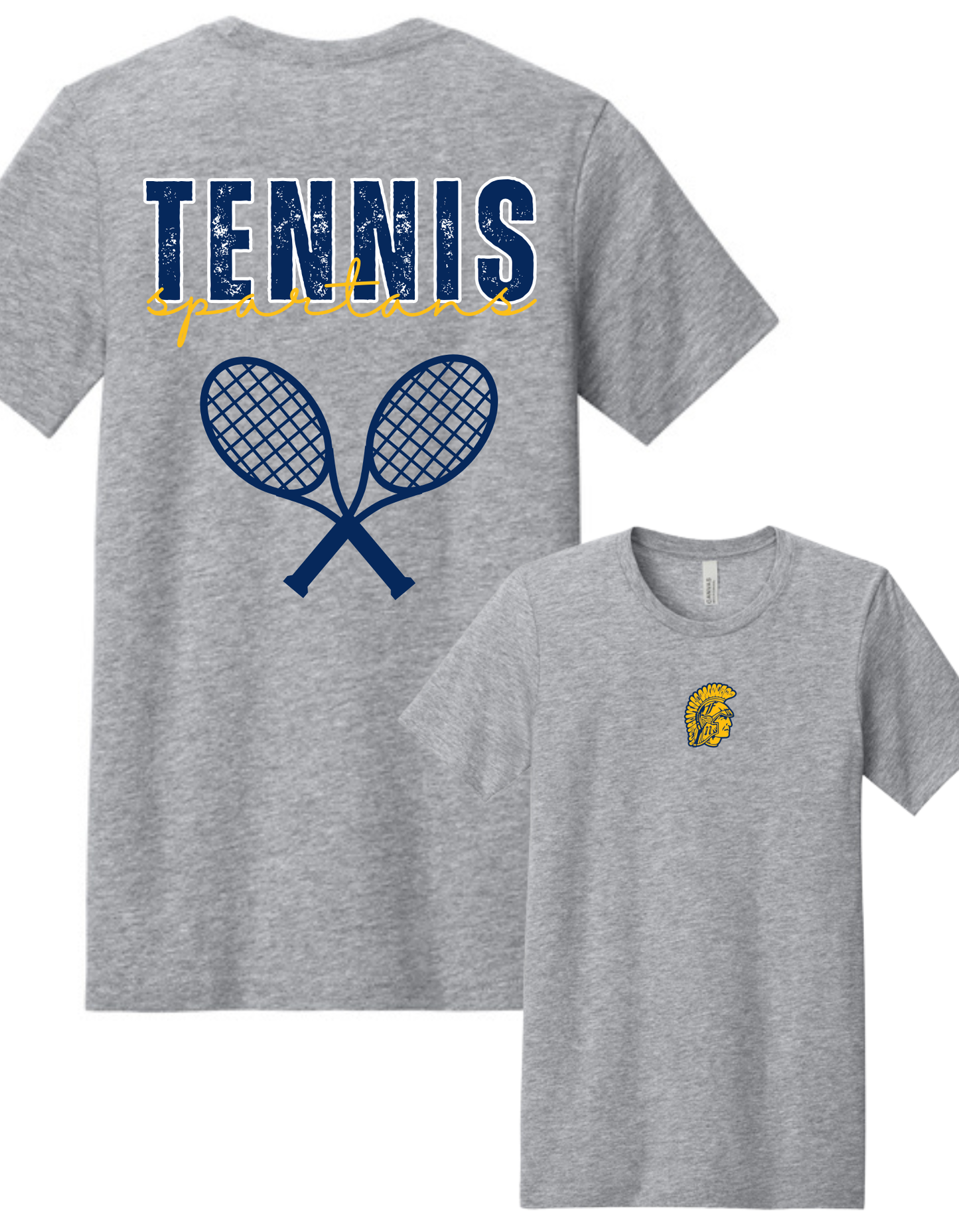 Spartans Tennis Tee, Crew or Hoodie