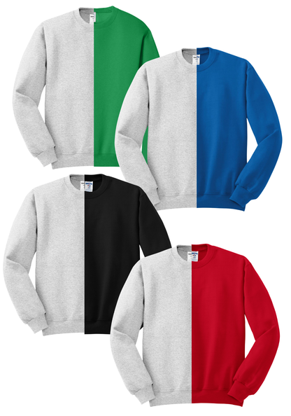 Custom Color-Block Crew Sweatshirts