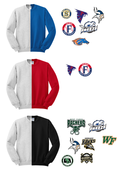 Custom Color-block Crew Sweatshirts