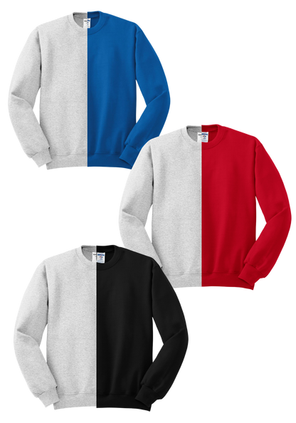 Custom Color-block Crew Sweatshirts
