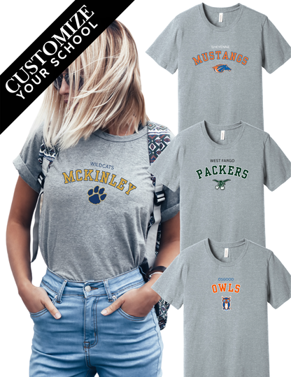 Custom School Cursive Tee or Crew Sweatshirt