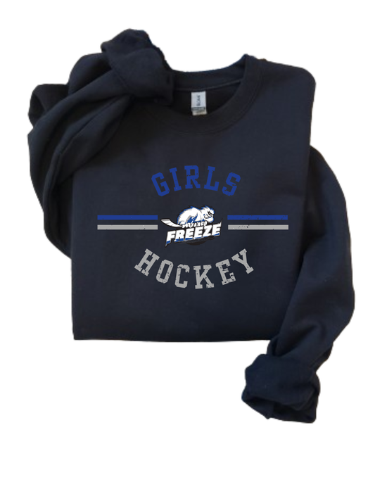 Girls Hockey Freeze Tee, Crew, or Hoodie