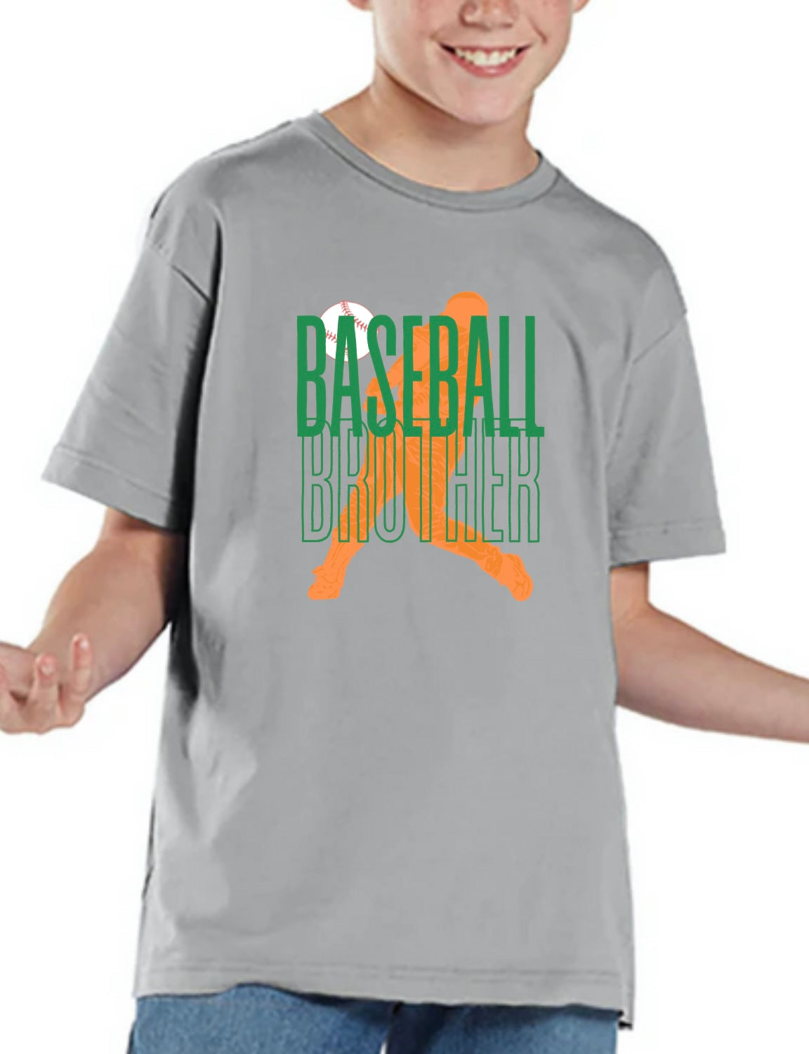 Dry Fit Youth Baseball Brother Tee