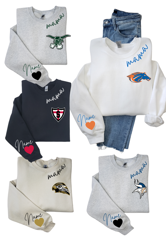 Mama Team/School Crew Sweatshirt