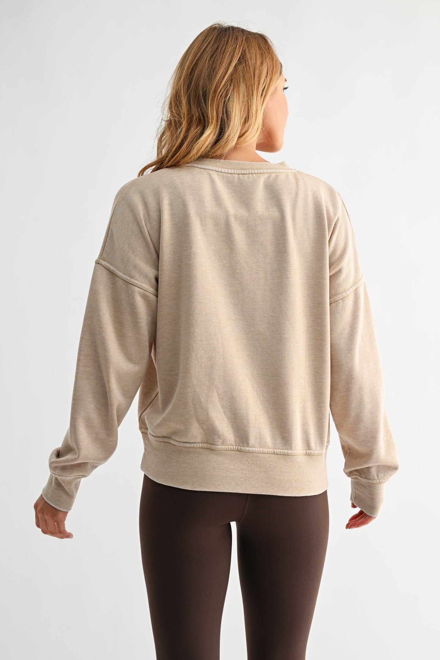 Burned out Crewneck Sweatshirt - Natural