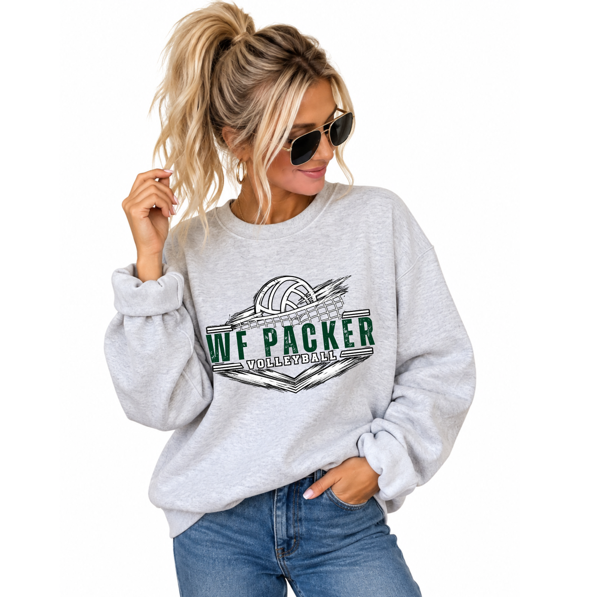 School Volleyball Tee, Crew, Hoodie