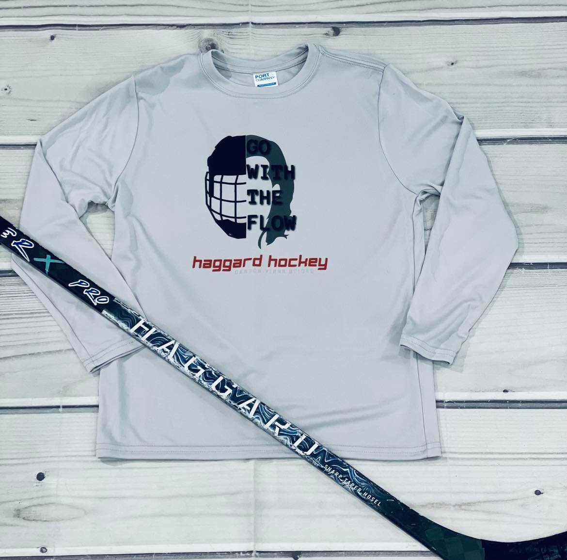Haggard Hockey "Go with the Flow" Dri fit long Sleeve-Youth