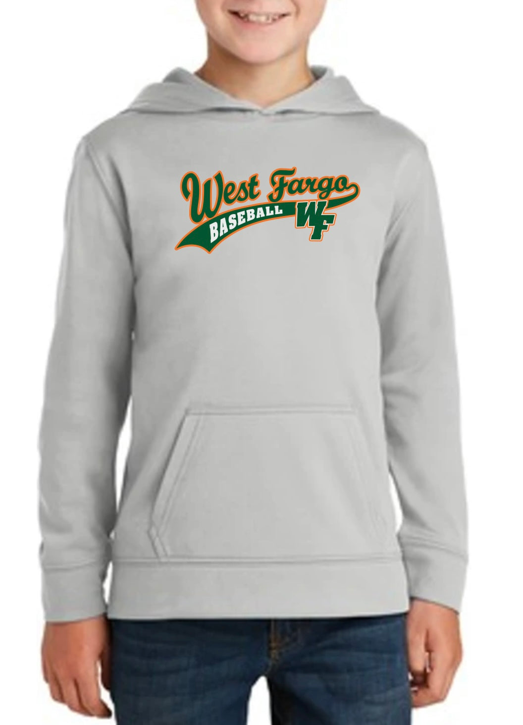 Youth Dry Fit West Fargo Baseball Hoodie