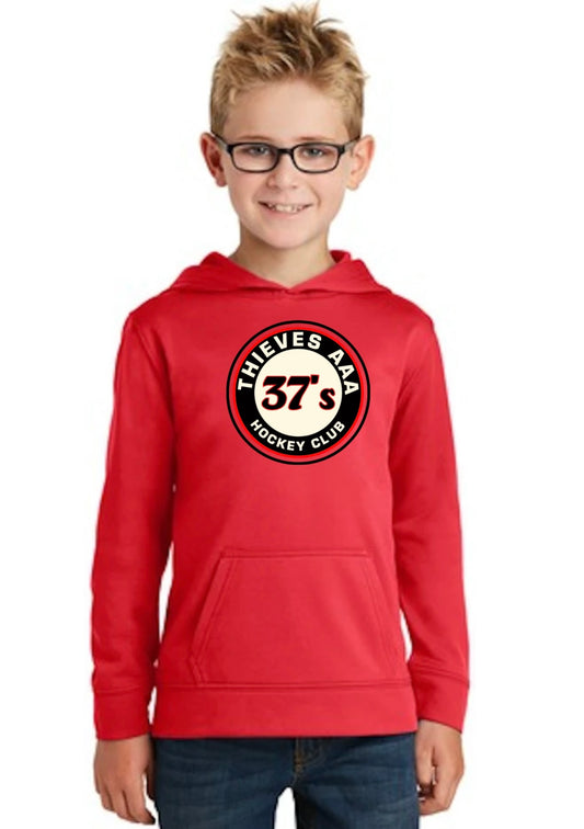 Youth Dry Fit Hoodie - Red
