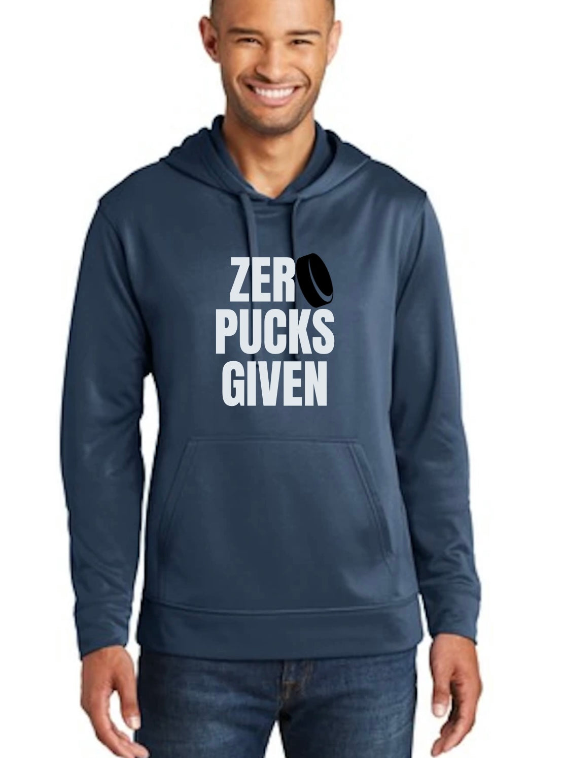 Zero Pucks Given Dry Fit Hoodie
